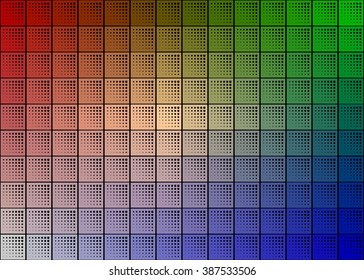 abstract colorful background template created from color squares and black dots
