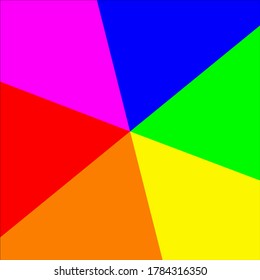 Abstract colorful background template. Multicolor Pattern. Colored triangles are arranged in a circle.