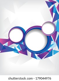 Abstract colorful background template. Poster of flyer. Geometrical background with color triangles