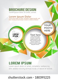 Abstract colorful background template. Poster of flyer. Geometrical background with color triangles