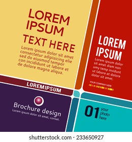 Abstract colorful background template. Poster of flyer