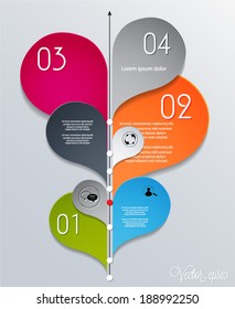 Abstract colorful background with text space , can be used for timeline. Vector eps10.