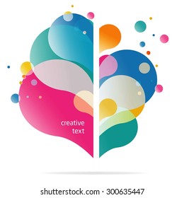 abstract colorful background with text space