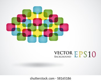 Abstract colorful background with text - vector illustration.