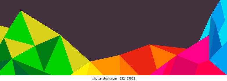Abstract colorful background triangle destroyed. Vector geometric background in Brazil flag concept. Can be used in website background,  advertising.