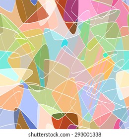 abstract colorful background, with triangles and lines, retro style, seamless
