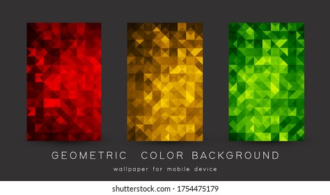 Abstract colorful background with triangles. Shiny geometric mosaic