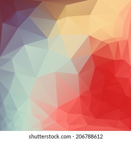Abstract colorful background of triangles. Vector illustration