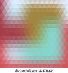 Abstract colorful background of triangles. Vector illustration