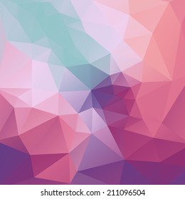 Abstract colorful background of triangles. Vector illustration