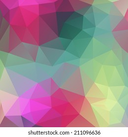 Abstract colorful background of triangles. Vector illustration
