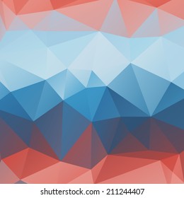 Abstract colorful background of triangles. Vector illustration