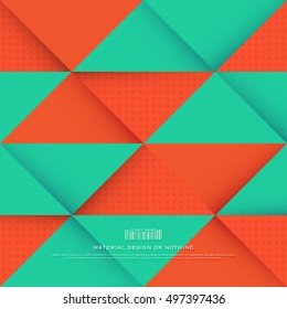 abstract, colorful background with triangular frames. vector geometric, fashion wallpaper template. material design backdrop. origami style, vector business card layout