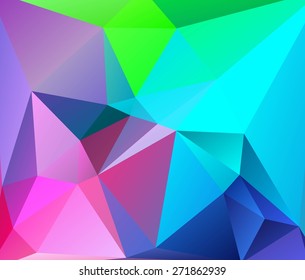 Abstract colorful background of triangular polygons. Eps 10. Vector illustration.