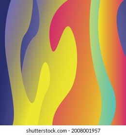 Abstrakter bunter Hintergrund, verschiedene geometrische Formen - Vektorgrafik