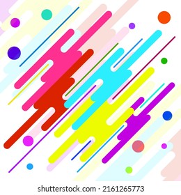 Abstract colorful background of various rounded shapes. Vector illustration