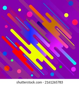 Abstrakter bunter Hintergrund verschiedener abgerundeter Formen. Vektorgrafik