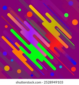 Fundo colorido abstrato de várias formas arredondadas. Ilustração vetorial