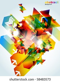 Fundo colorido abstrato. Vetor.