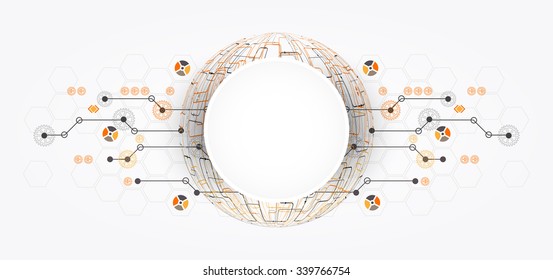 Abstract colorful background. Vector 3d sphere