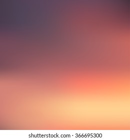 Abstract colorful background, vector. Blurred image of sunset