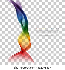 Abstract colorful background. Vector color smoke line.