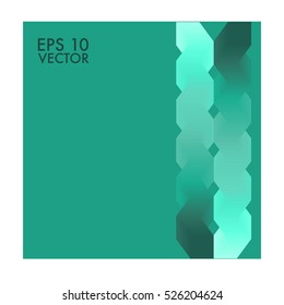 Abstract colorful background vector, flow down, geometric shapes, green, light green colors, design for business flyer, banner, vector eps 10