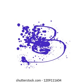 Abstract colorful background. Vector illustration in the style of ink drawing. Circles of different diameters randomly arranged along a curved line and isolated on a white backdrop.