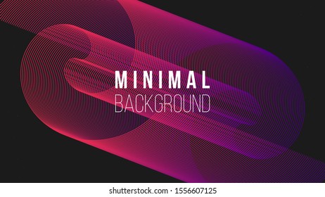 Abstract colorful background. Vector illustration. Colorful amaranth, indigo vortex of lines on eerie black backdrop. Creative concept. Eps10.
