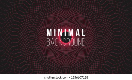 Abstract colorful background. Vector illustration. Colorful amaranth circles of wavy lines on eerie black backdrop. Creative concept. Eps10.