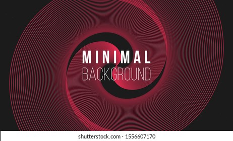 Abstract colorful background. Vector illustration. Color amaranth, eerie black backdrop. Vortex of lines. Creative concept. Eps10.