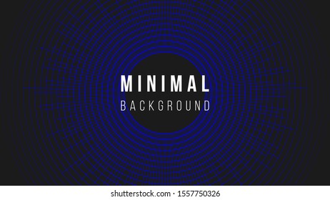 Abstract colorful background. Vector illustration. Colorful blue circles of lines on eerie black backdrop. Creative concept. Eps10.
