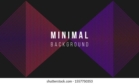 Abstract colorful background. Vector illustration. Colorful triangles of lines backdrop. Colors name: radical red, electric violet, eerie black. Creative concept. Eps10.