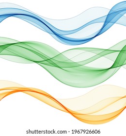 Abstract colorful background. Vector illustration. set of waves