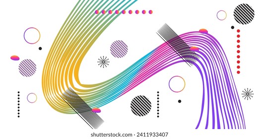 Abstract colorful background. Vector illustration for your design. Futuristic banner.