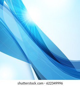 Abstract colorful background. Vector illustration. Wave background with light effects