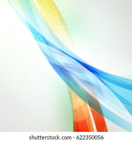 Abstract colorful background. Vector illustration. Wave background with light effects