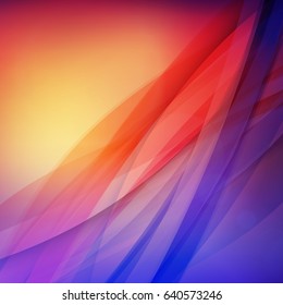 Abstract colorful background. Vector illustration. Wave blurred soft background