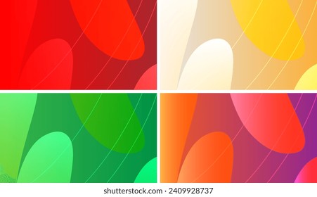 Conjunto de vectores de fondo colorido abstracto