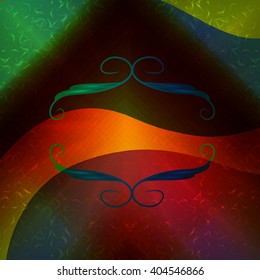 Abstract colorful background with vignette or frame.