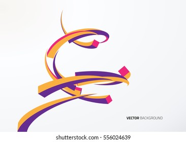 Abstract colorful background with wave