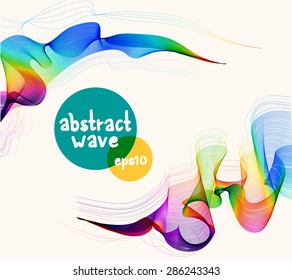 Abstract colorful background with wave for beautiful modern design, Vector