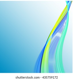 Abstract colorful background wave blue