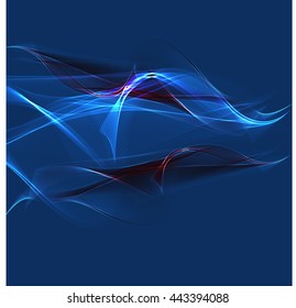 Abstract colorful background wave blue