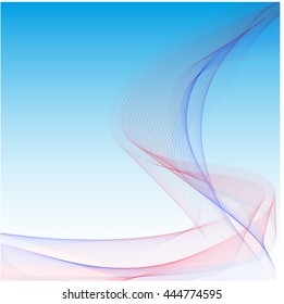 Abstract colorful background wave blue