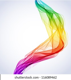 Abstract colorful background with wave for design, vector