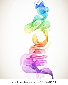 Abstract colorful background with wave, illustration for design, Vector