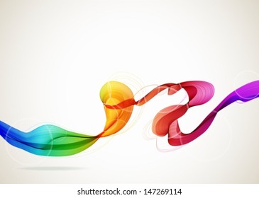 Abstract colorful background with wave, illustration for design, Vector