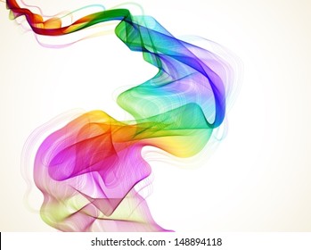 Abstract colorful background with wave, illustration for design, VECTOR