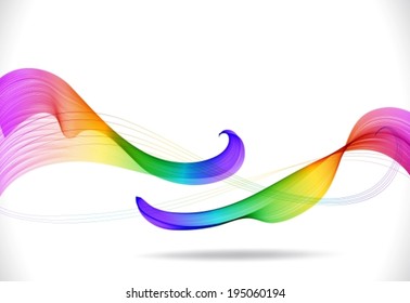 Abstract colorful background with wave, illustration, VECTOR